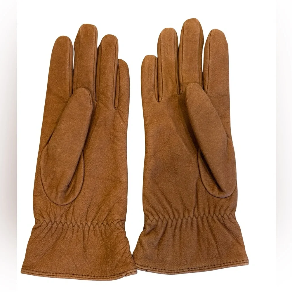Vintage 70’s Fownes Brown Nubuck Leather Gloves Women’s Large
